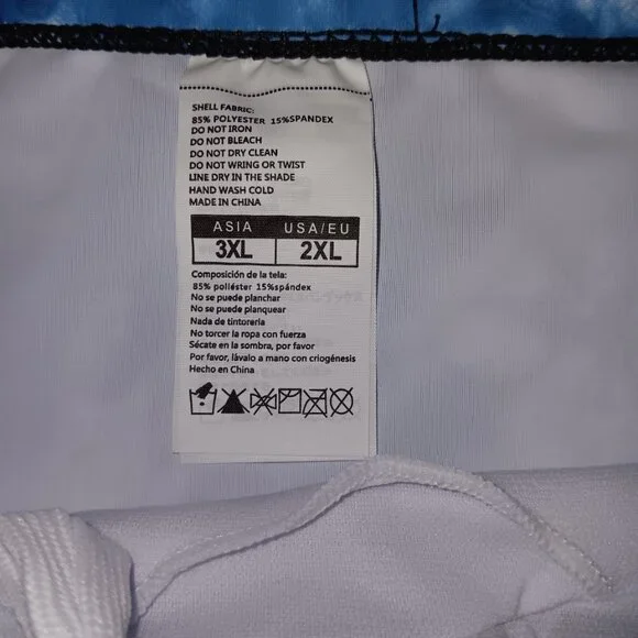 MEN'S TIE-DYE PRINT SWIM BRIEFS/TRUNKS - Picture 10 of 10